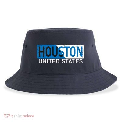 Houston 2 Tone Block Logo Sustainable Bucket Hat