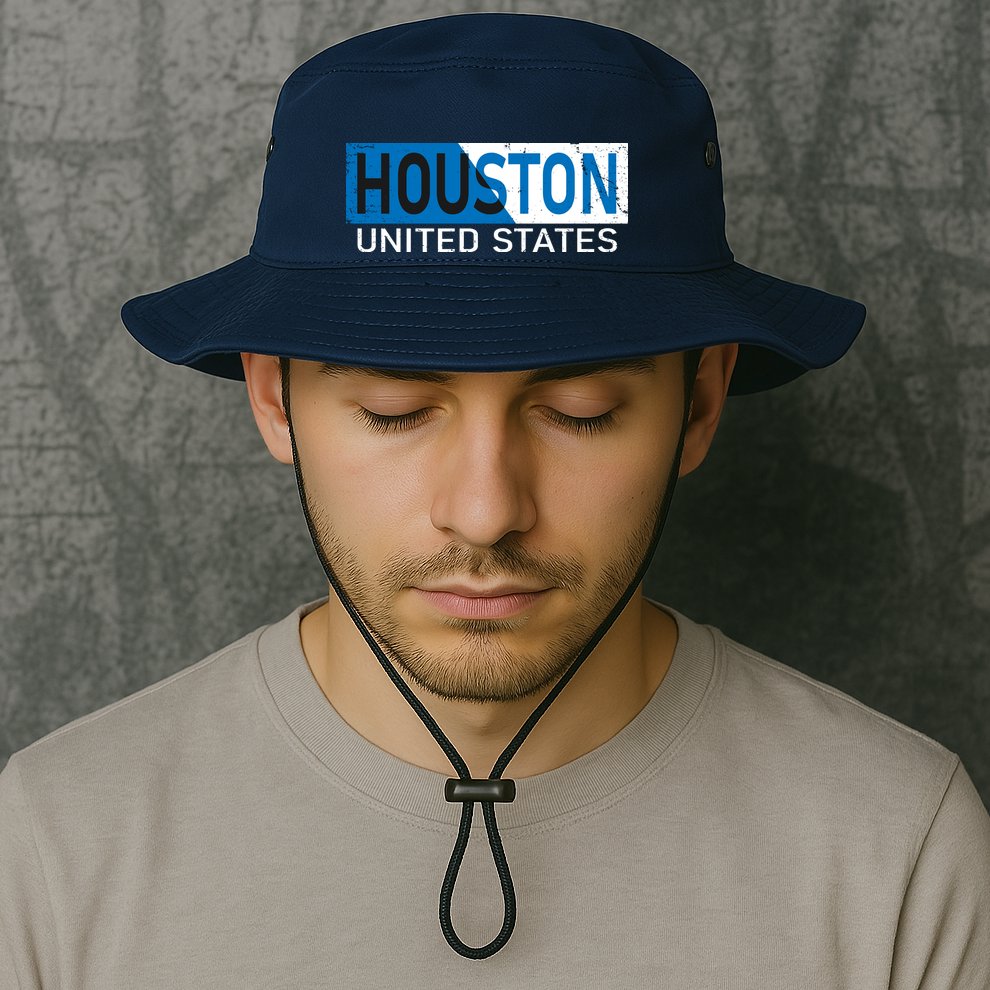 Houston 2 Tone Block Logo Bucket Hat
