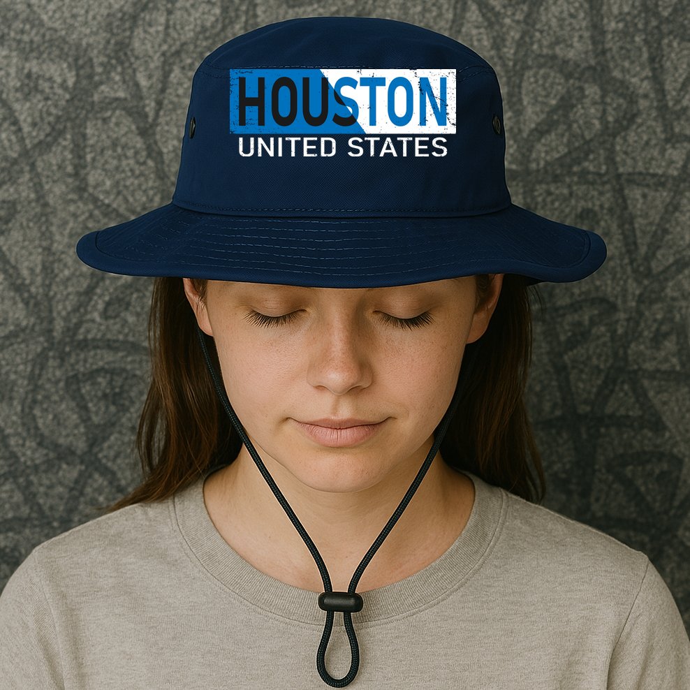 Houston 2 Tone Block Logo Bucket Hat