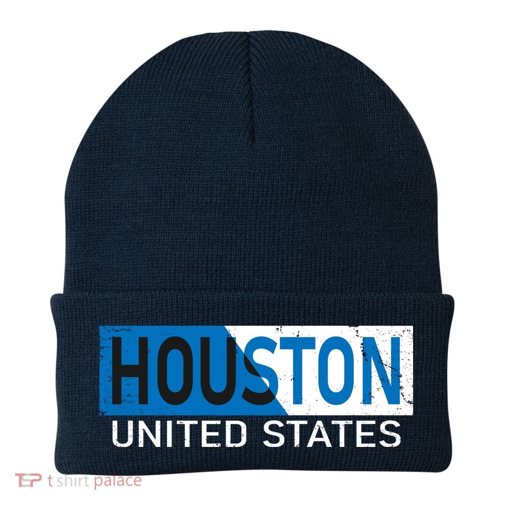 Houston 2 Tone Block Logo Beanie