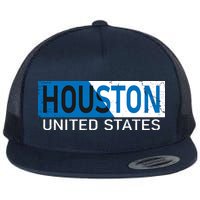 Houston 2 Tone Block Logo Flatbill Hat