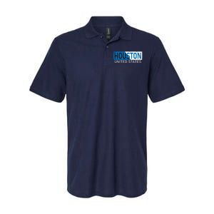 Houston 2 Tone Block Logo Softstyle Adult Sport Polo