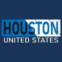 Houston 2 Tone Block Logo Magnet
