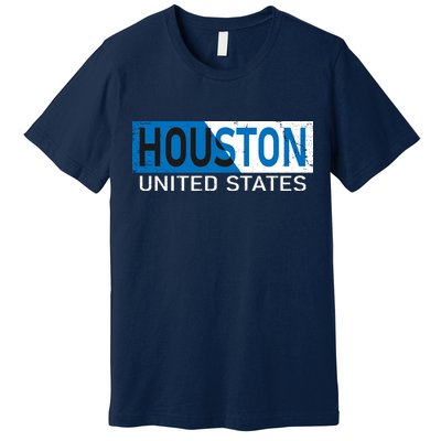 Houston 2 Tone Block Logo Premium T-Shirt