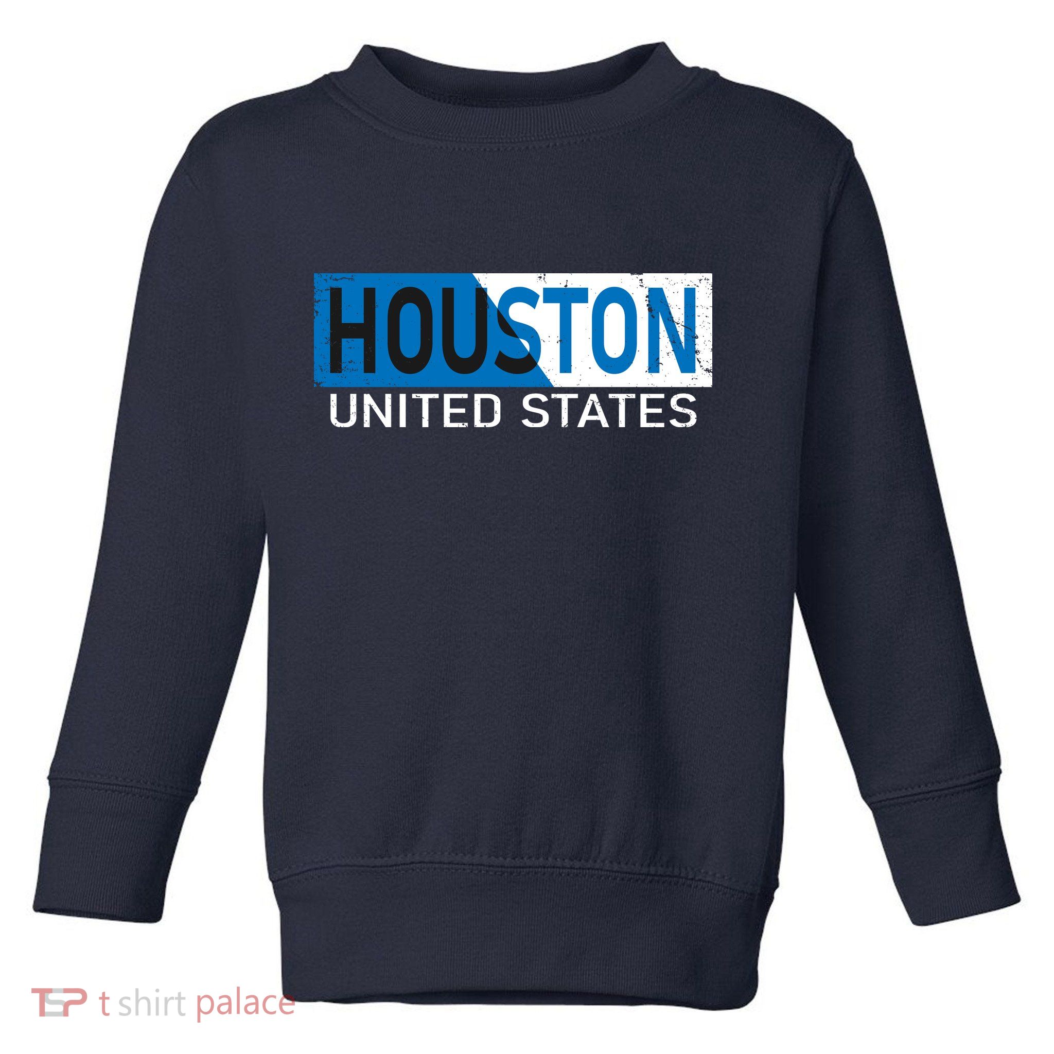 Houston 2 Tone Block Logo Toddler Sweatshirt