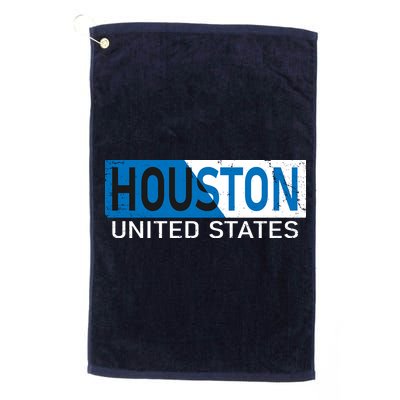 Houston 2 Tone Block Logo Golf Towel