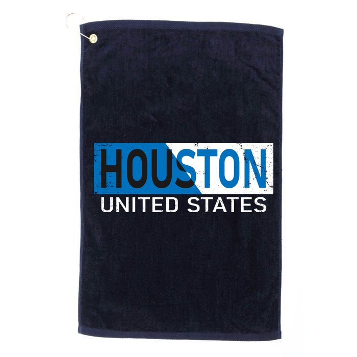 Houston 2 Tone Block Logo Golf Towel