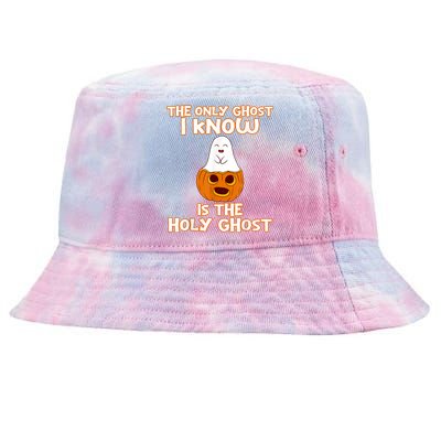 Halloween 2020 The Only Ghost I Know Is The Holy Ghost Tie-Dyed Bucket Hat