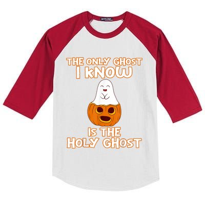 Halloween 2020 The Only Ghost I Know Is The Holy Ghost Kids Colorblock Raglan Jersey