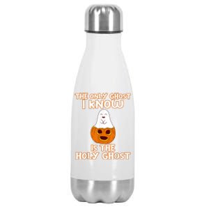 Halloween 2020 The Only Ghost I Know Is The Holy Ghost Stainless Steel Insulated Water Bottle