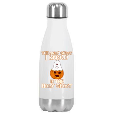 Halloween 2020 The Only Ghost I Know Is The Holy Ghost Stainless Steel Insulated Water Bottle