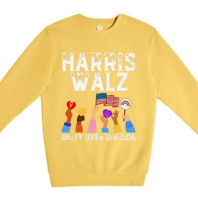 Harriswaltz 2024 Unity Over Division Premium Crewneck Sweatshirt