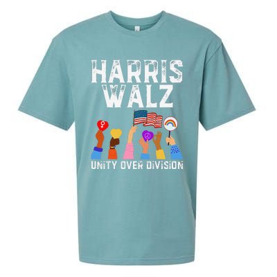 Harriswaltz 2024 Unity Over Division Sueded Cloud Jersey T-Shirt