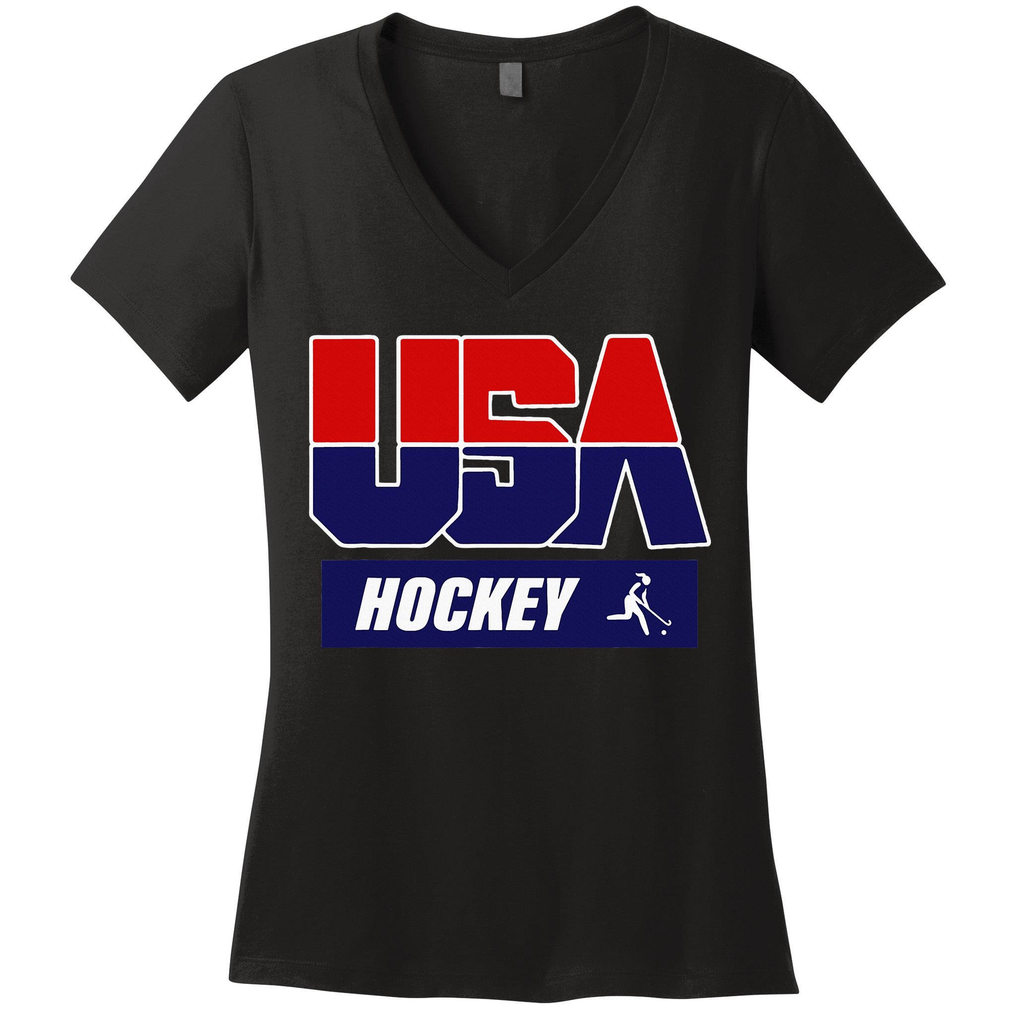 Hockey 2024 Usa Team Women's V-Neck T-Shirt