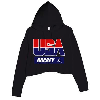 Hockey 2024 Usa Team Crop Fleece Hoodie