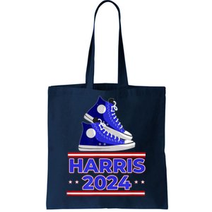 Harris 2024 Vote President Kamala Election Sneakers Meme Tote Bag