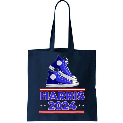 Harris 2024 Vote President Kamala Election Sneakers Meme Tote Bag