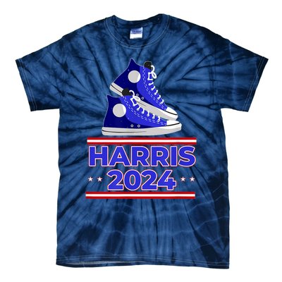 Harris 2024 Vote President Kamala Election Sneakers Meme Tie-Dye T-Shirt