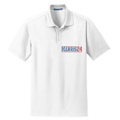 Harris 24 Vintage Kamala Harris 2024 Dry Zone Grid Polo