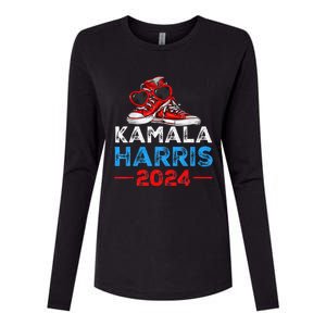 Harris 2024 Vote President Kamala Election Sneakers Womens Cotton Relaxed Long Sleeve T-Shirt