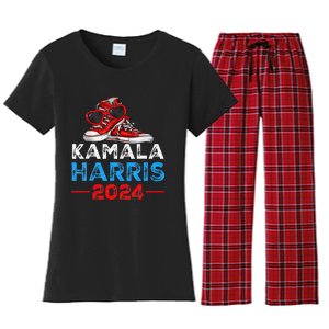 Harris 2024 Vote President Kamala Election Sneakers Women's Flannel Pajama Set