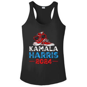 Harris 2024 Vote President Kamala Election Sneakers Ladies PosiCharge Competitor Racerback Tank