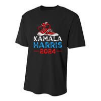 Harris 2024 Vote President Kamala Election Sneakers Youth Performance Sprint T-Shirt