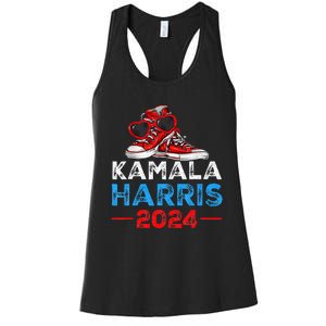 Harris 2024 Vote President Kamala Election Sneakers Women's Racerback Tank