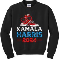 Harris 2024 Vote President Kamala Election Sneakers Kids Sweatshirt