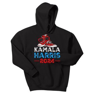 Harris 2024 Vote President Kamala Election Sneakers Kids Hoodie