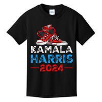 Harris 2024 Vote President Kamala Election Sneakers Kids T-Shirt