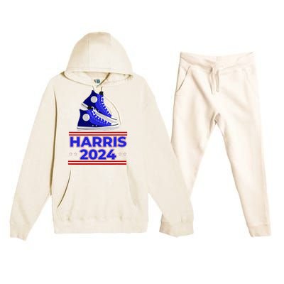 Harris 2024 Vote President Kamala Election Sneakers Meme Premium Hooded Sweatsuit Set