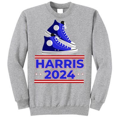 Harris 2024 Vote President Kamala Election Sneakers Meme Tall Sweatshirt