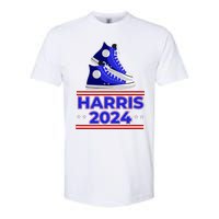 Harris 2024 Vote President Kamala Election Sneakers Meme Softstyle CVC T-Shirt