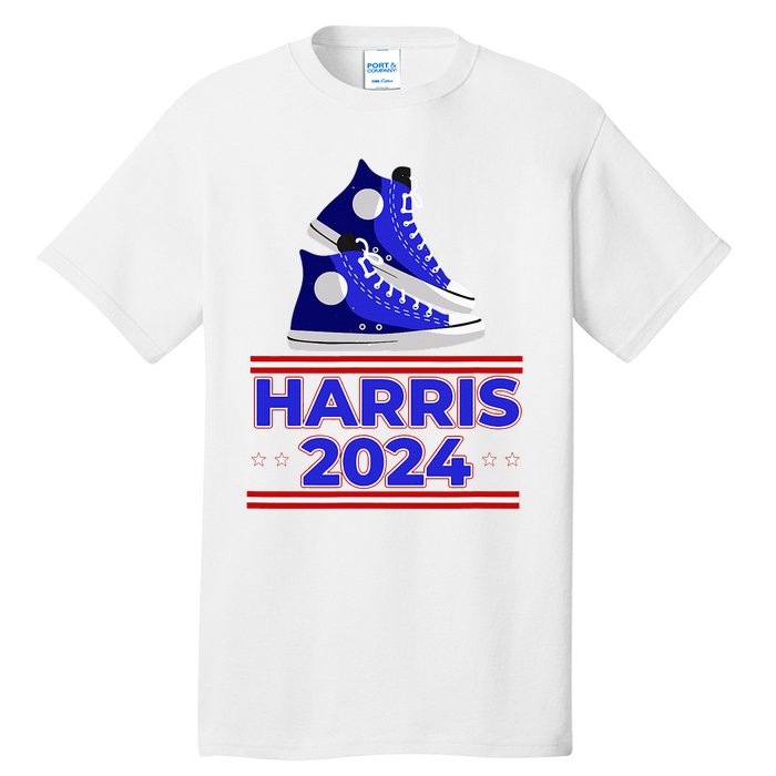 Harris 2024 Vote President Kamala Election Sneakers Meme Tall T-Shirt