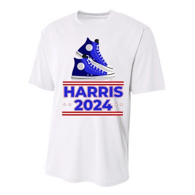 Harris 2024 Vote President Kamala Election Sneakers Meme Performance Sprint T-Shirt