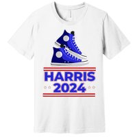 Harris 2024 Vote President Kamala Election Sneakers Meme Premium T-Shirt