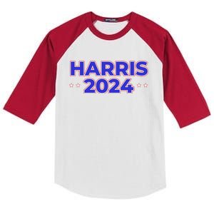 Harris 2024 Vote President Kamala Election Kids Colorblock Raglan Jersey