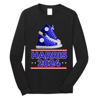 Harris 2024 Vote President Kamala Election Sneakers Meme Long Sleeve Shirt