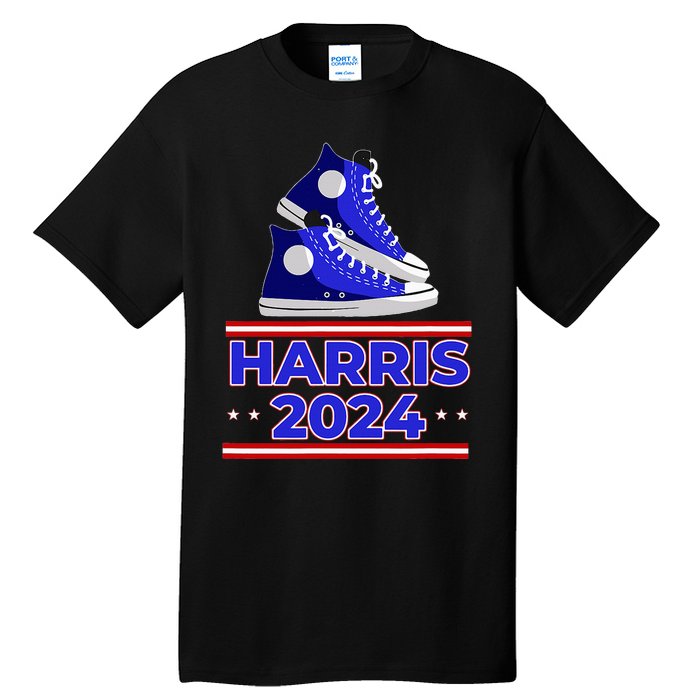 Harris 2024 Vote President Kamala Election Sneakers Meme Tall T-Shirt