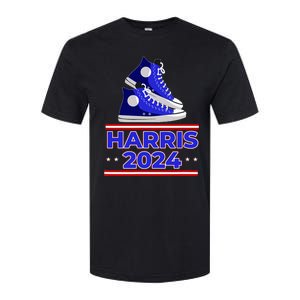 Harris 2024 Vote President Kamala Election Sneakers Meme Softstyle CVC T-Shirt