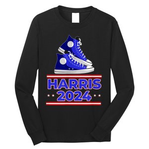 Harris 2024 Vote President Kamala Election Sneakers Meme Long Sleeve Shirt