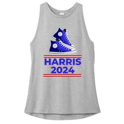 Harris 2024 Vote President Kamala Election Sneakers Meme Ladies PosiCharge Tri-Blend Wicking Tank