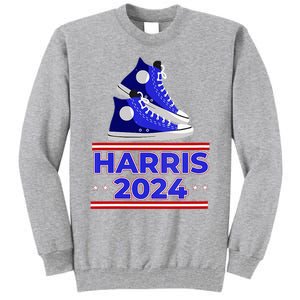 Harris 2024 Vote President Kamala Election Sneakers Meme Tall Sweatshirt