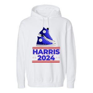 Harris 2024 Vote President Kamala Election Sneakers Meme Garment-Dyed Fleece Hoodie