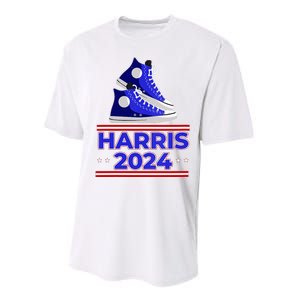 Harris 2024 Vote President Kamala Election Sneakers Meme Performance Sprint T-Shirt