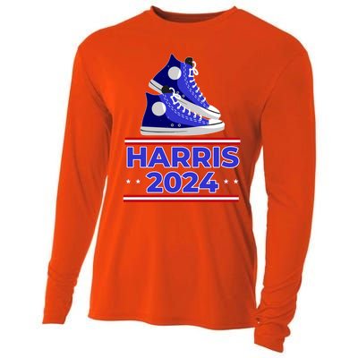 Harris 2024 Vote President Kamala Election Sneakers Meme Gift Cooling Performance Long Sleeve Crew