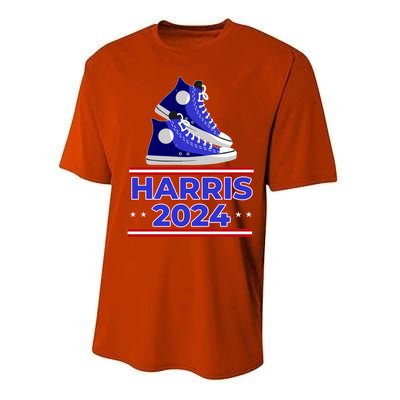 Harris 2024 Vote President Kamala Election Sneakers Meme Gift Performance Sprint T-Shirt