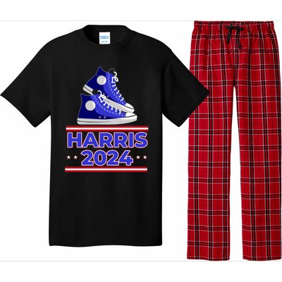 Harris 2024 Vote President Kamala Election Sneakers Meme Gift Pajama Set