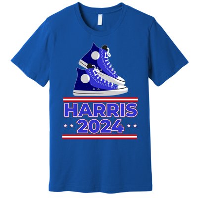 Harris 2024 Vote President Kamala Election Sneakers Meme Gift Premium T-Shirt